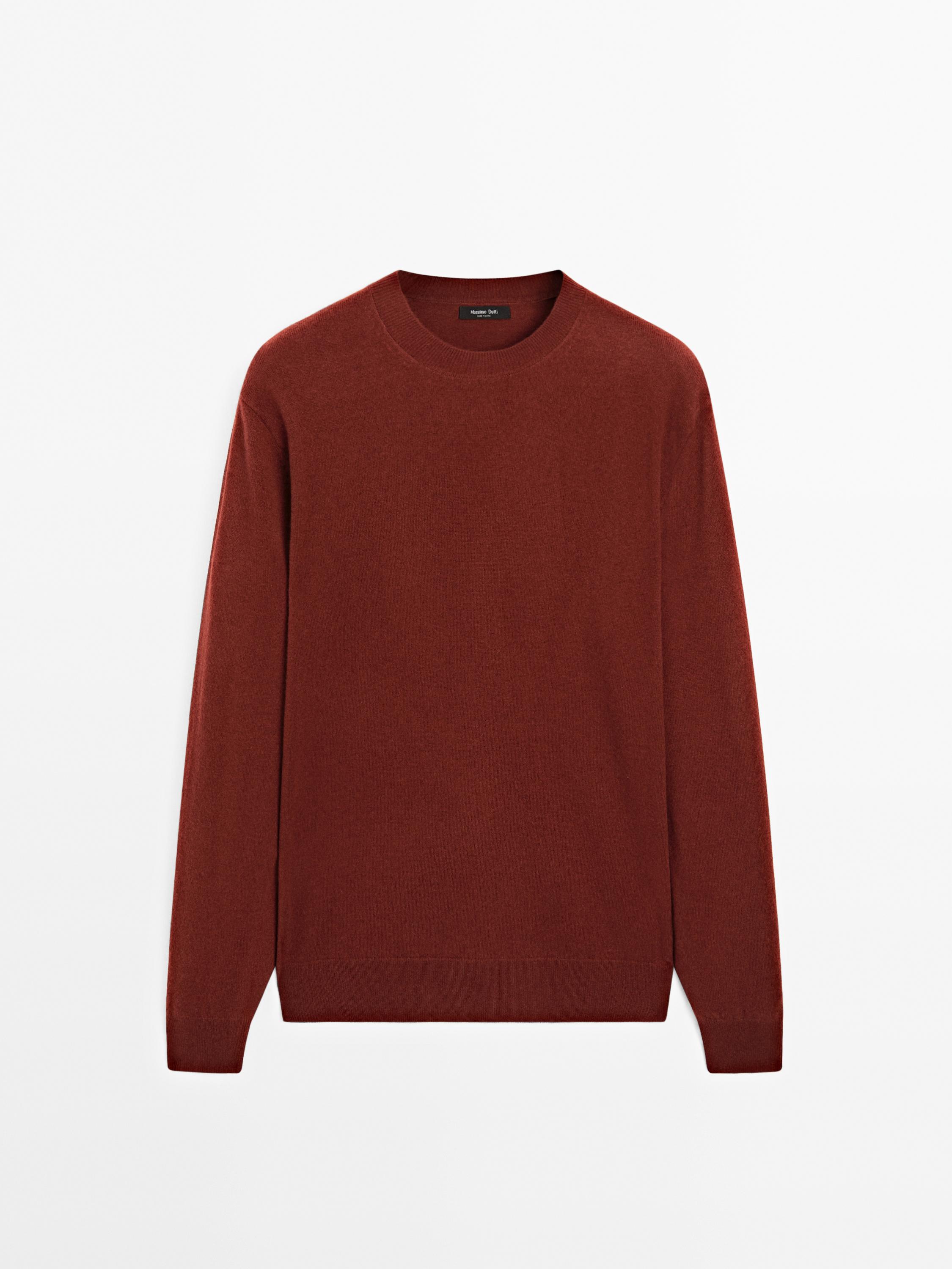 Wool blend crew neck sweater